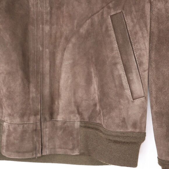 Vintage NWT Polo Ralph Lauren Men's Small Brown Suede Leather Bomber Jacket NEW - Picture 3 of 16